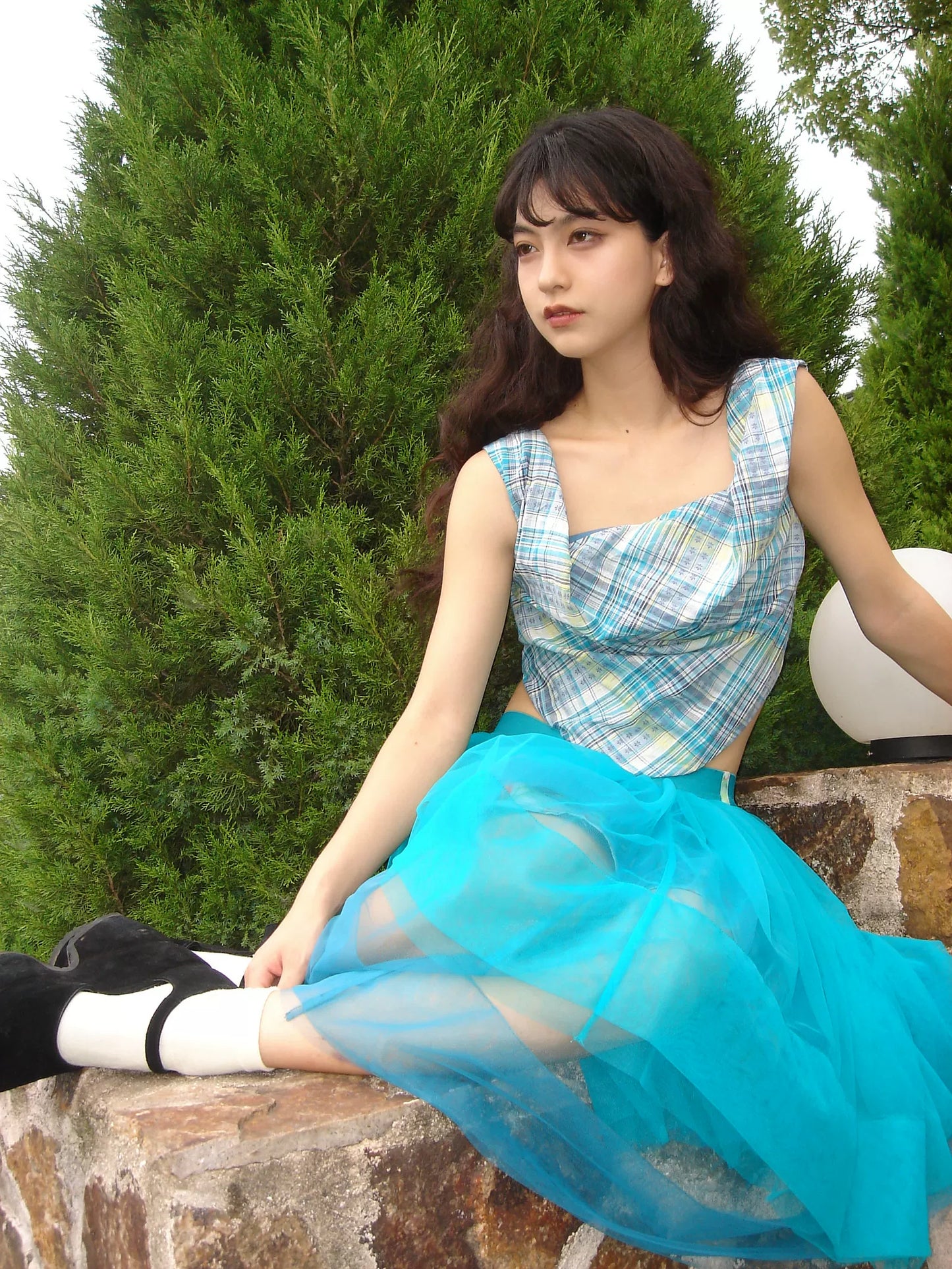 Novakiloメッシュ2層インナープリント多彩スカート