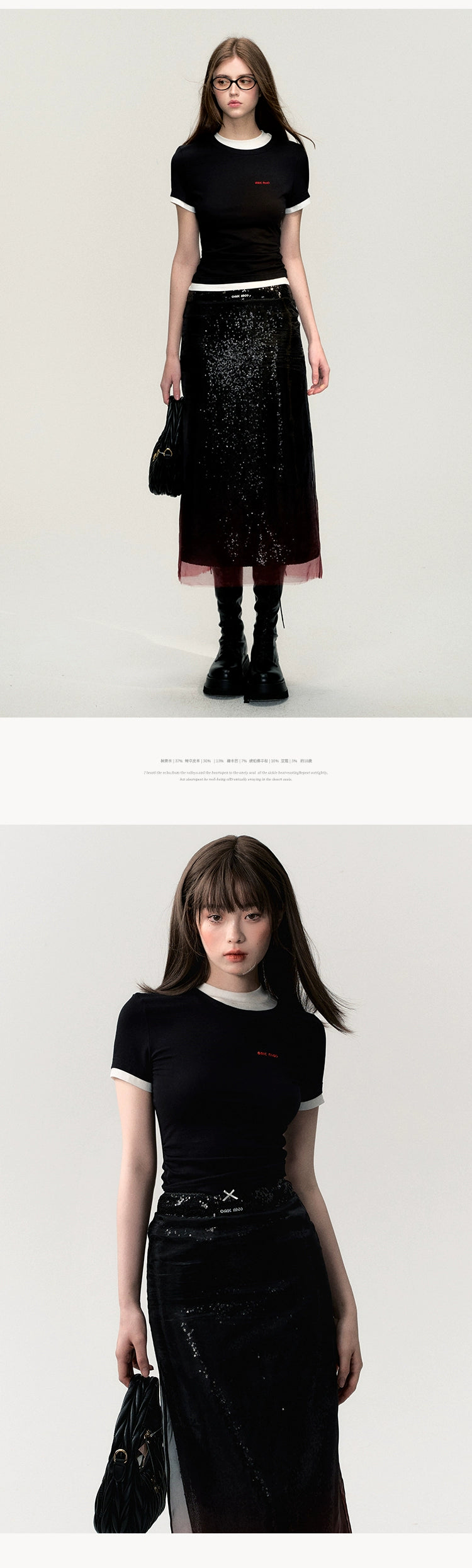 OAKMOO "The Mystery of the Misty" ガーリースリムリゾート スパンコールスカート レディースサマースキンフレンドリースカート