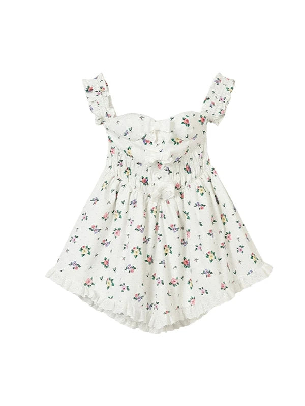 Floral Pattern 3D Sexy Bandeau Dress