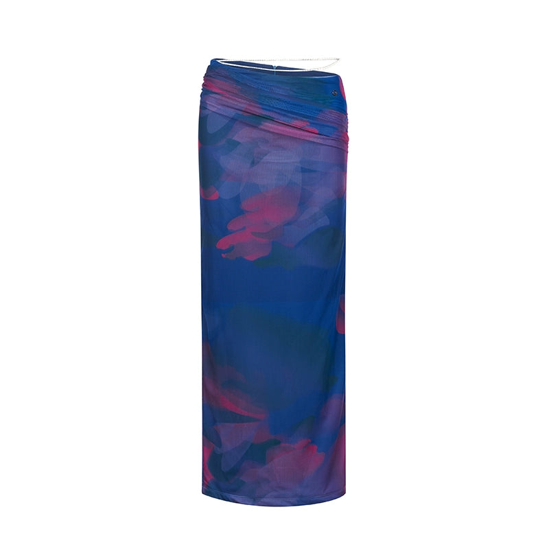 [同じ段落の江英栄] シアーラックPBザクロフラワーレースアップサマーキャミソールスカートセット