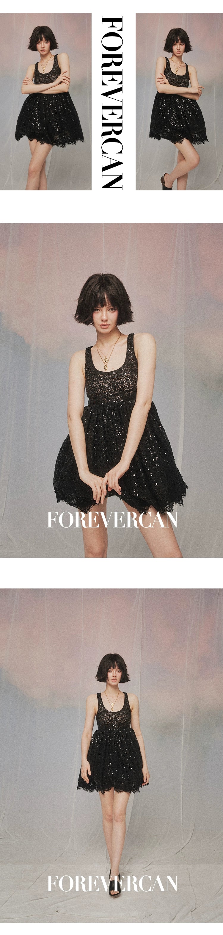 フォーエバーカン レディース 2024 新しいバチカンの大ヒット ショー、レース サスペンダー パフ ドレス付き