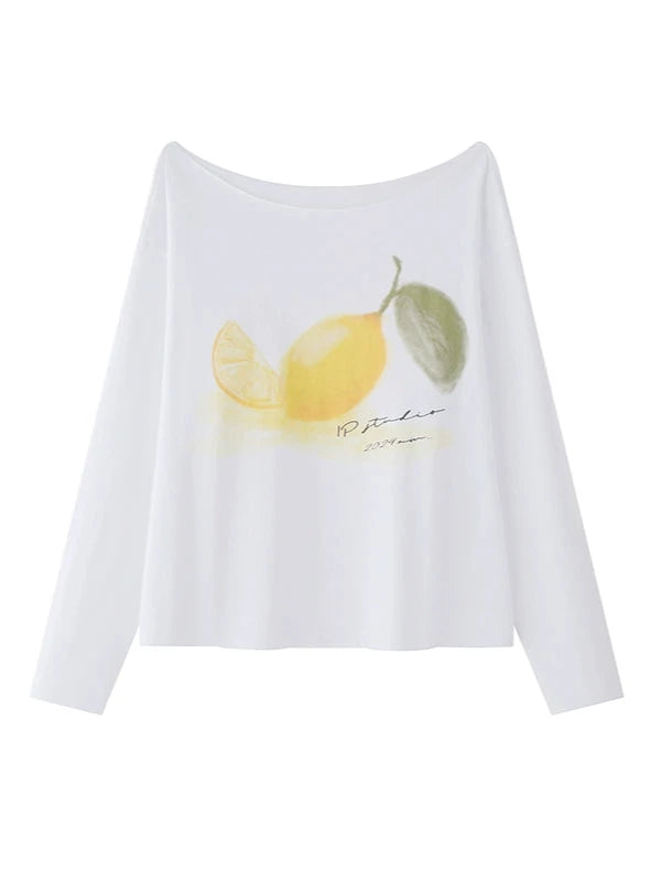 White Boatneck Loose Base Layer Tops