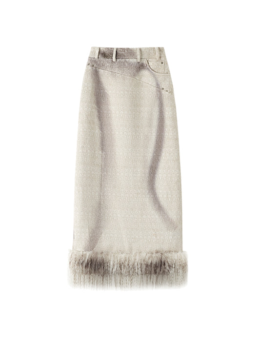 [スポット] OfAkiva「スタイリングセレブリティ」プリントウールファッションスーツ、レディースウィンタースーツスカートセット