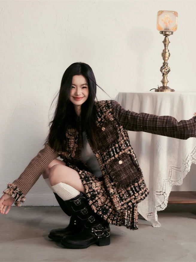 Splicing Edge Fragrance High End Skirt