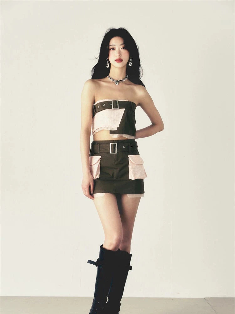 Splicing small fragrance tops