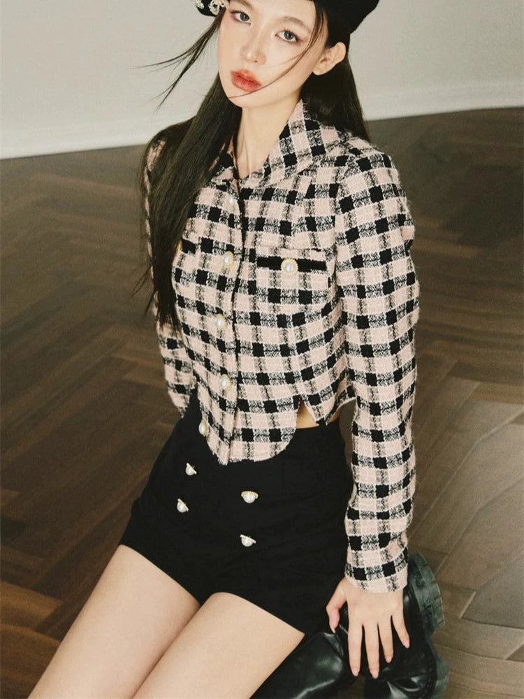 Tweed Small Fragrance Suit Wool Short Skirt