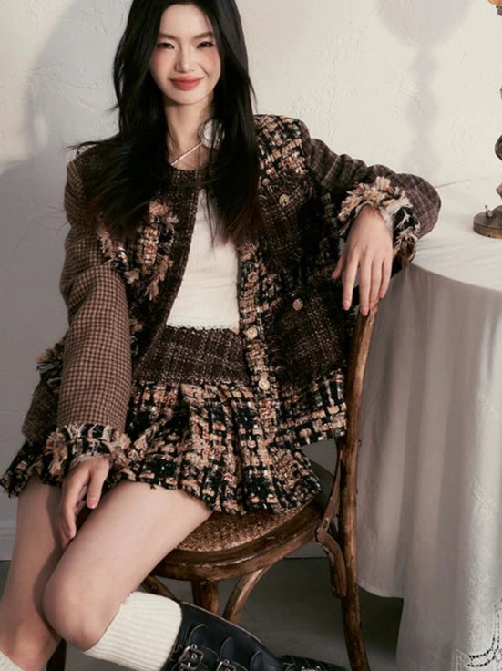 Splicing Edge Fragrance High End Skirt