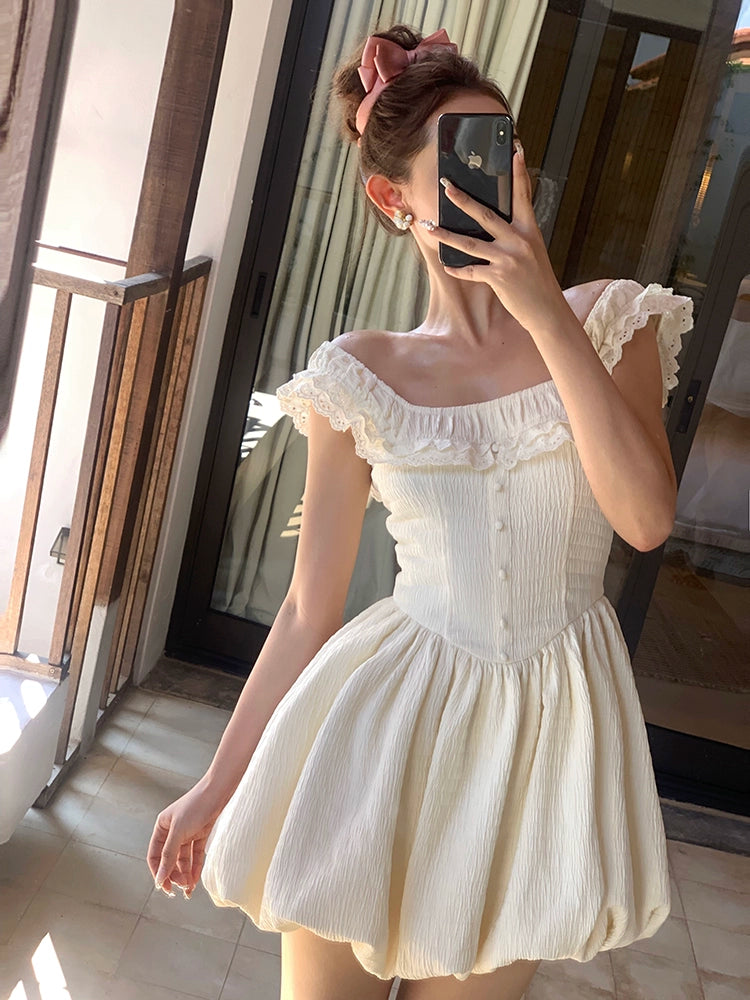 Xiaoliバブルミルクフー、フレンチプリンセスドレス、夏の小さな男、外国スタイル、年齢縮小、ウエストふくらんでいるスカート