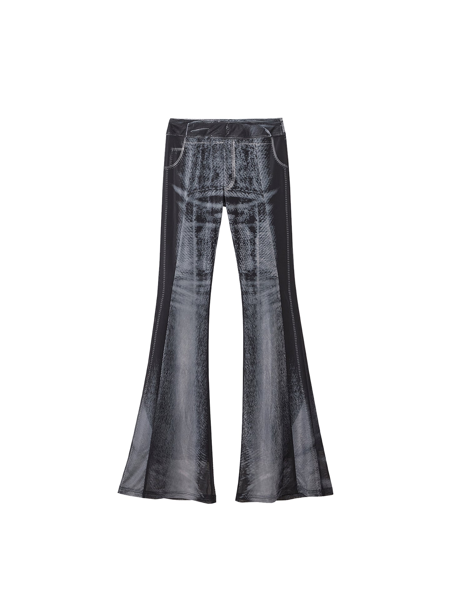 [スポット] OfAkiva「マルチマスタリー」デニムプリントアイスメッシュ通気性ストレッチファッションセット