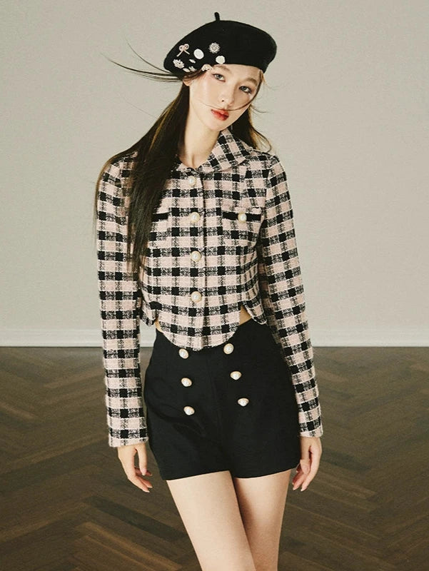 Tweed Small Fragrance Suit Wool Short Skirt