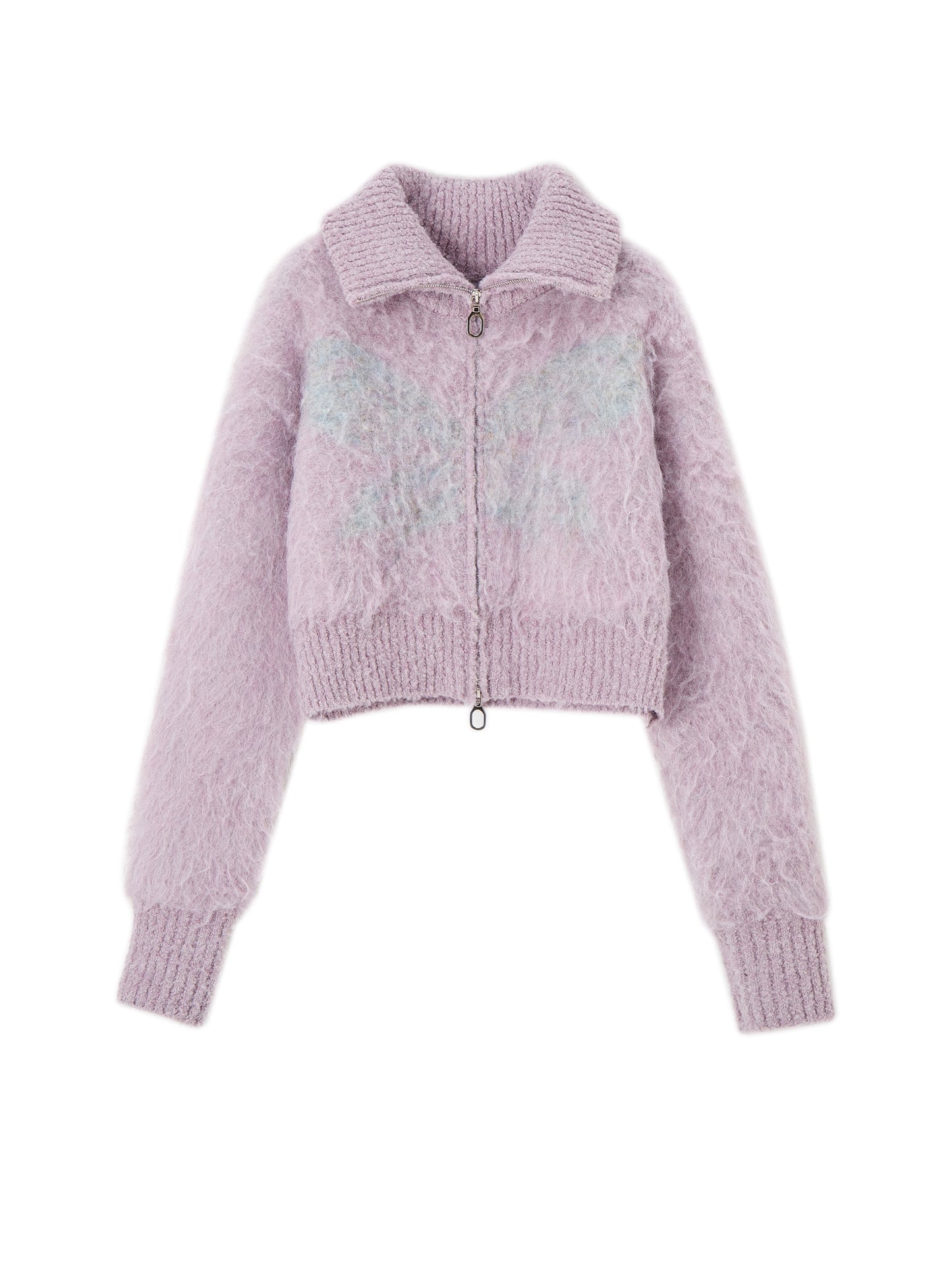 [スポット] OfAkiva「幻想を待ちながら」フープヤーンバタフライタートルネックニットショートコート冬季女性用