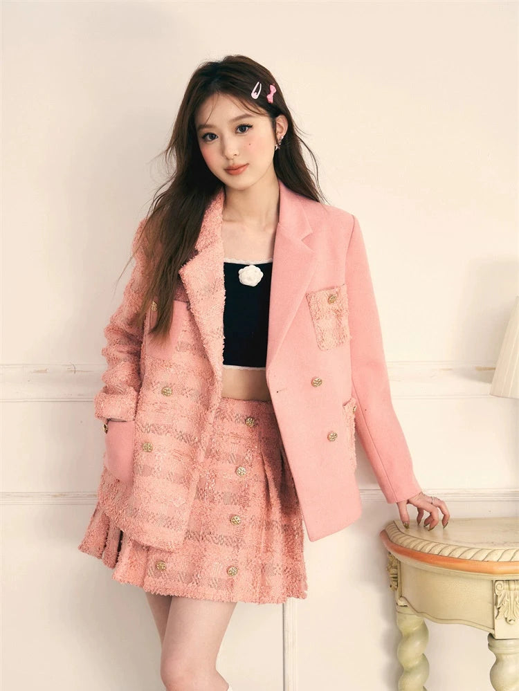 Splicing Tweed Small Fragrance Jacket