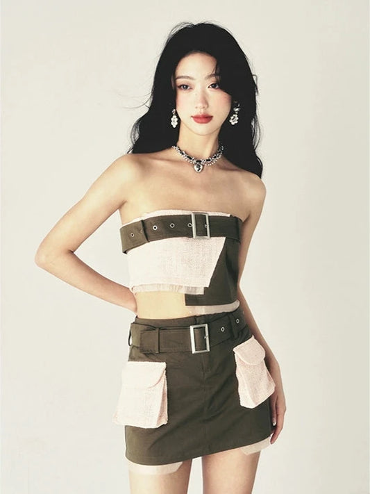 Splicing small fragrance tops