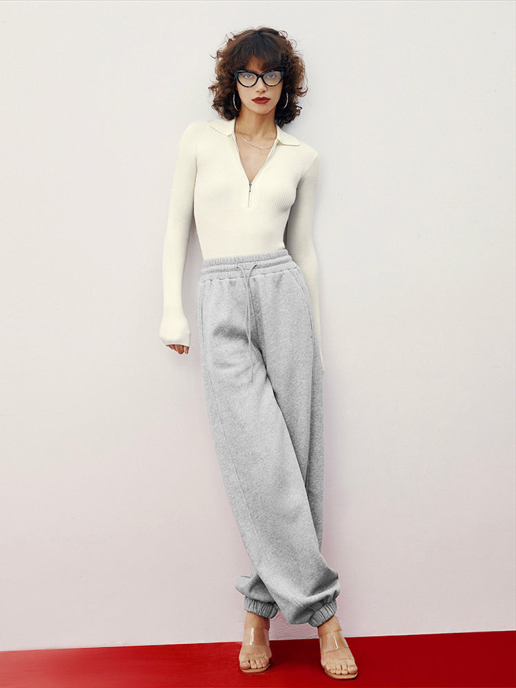 TR彼女のホットエンドルフィンオフホワイトウールポロネックジッパーVネックベーシックヨーロッパとアメリカの女の子の着ぐるみ