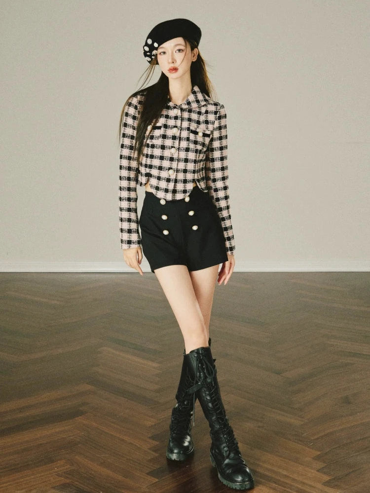 Tweed Small Fragrance Suit Wool Short Skirt