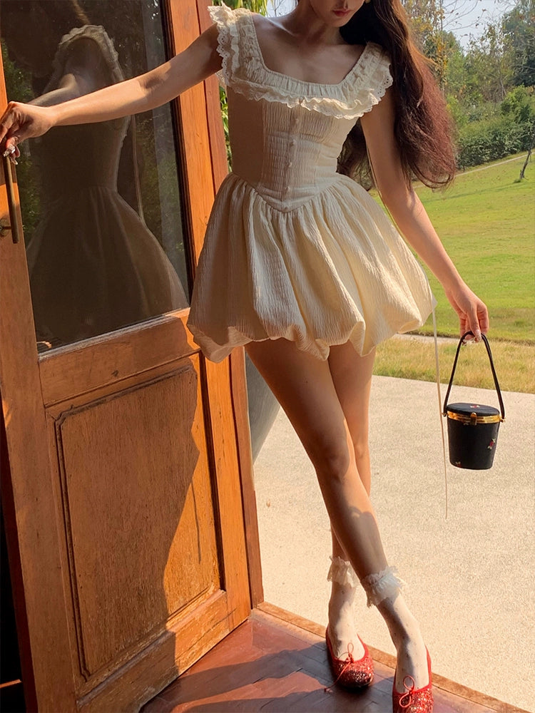 Xiaoliバブルミルクフー、フレンチプリンセスドレス、夏の小さな男、外国スタイル、年齢縮小、ウエストふくらんでいるスカート