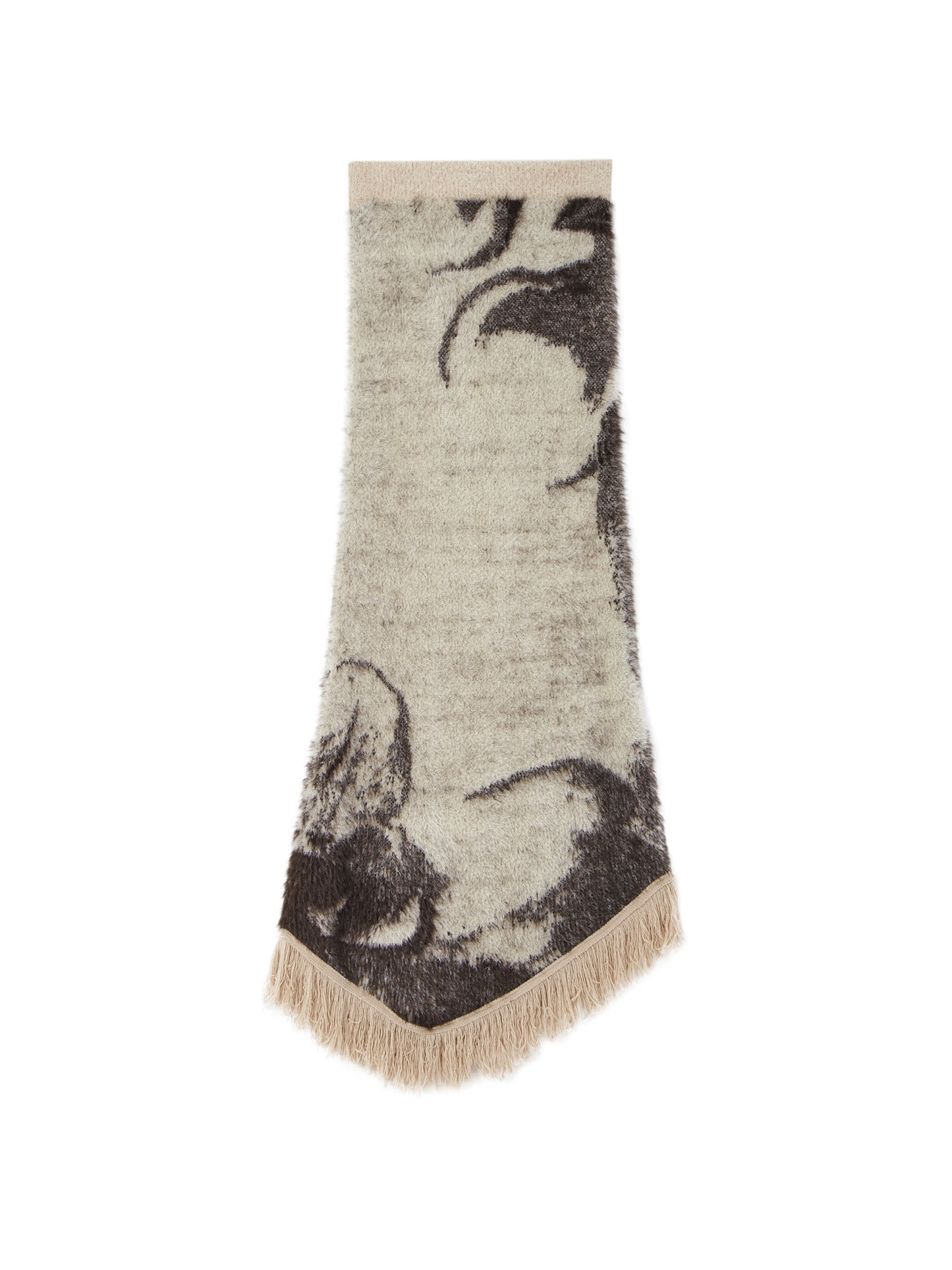 [スポット] OfAkiva「織りジャンル」フェイクミンクジャカードニットスーツレディースカーディガンスカート