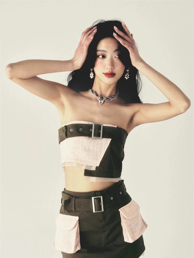 Splicing small fragrance tops