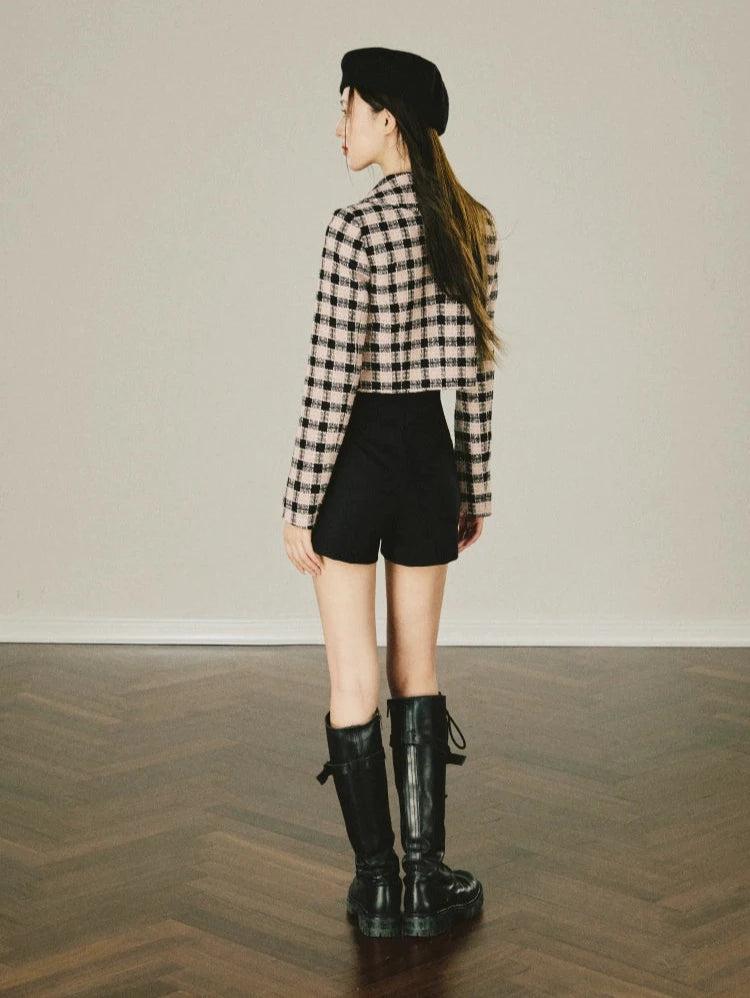 Tweed Small Fragrance Suit Wool Short Skirt