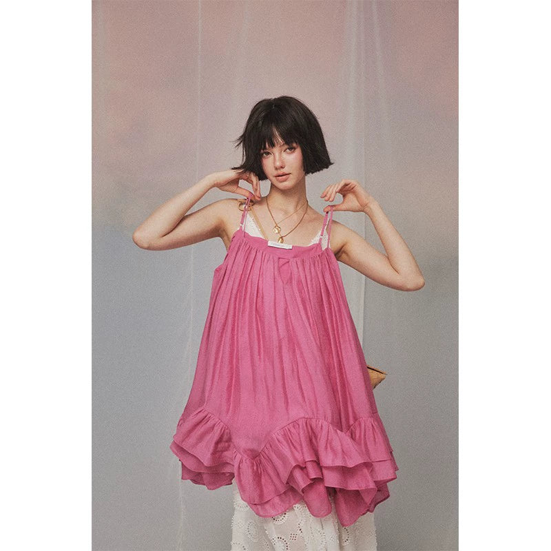 フォーエバーカン レディース 夏 2024 ニュー アフタヌーン アフタヌーン アフタヌーン シャナ フレンチ テンペラメント レディ スタイル スリップドレス