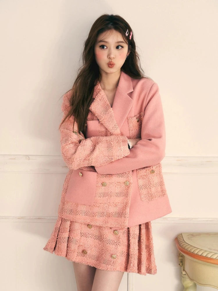 Splicing Tweed Small Fragrance Jacket