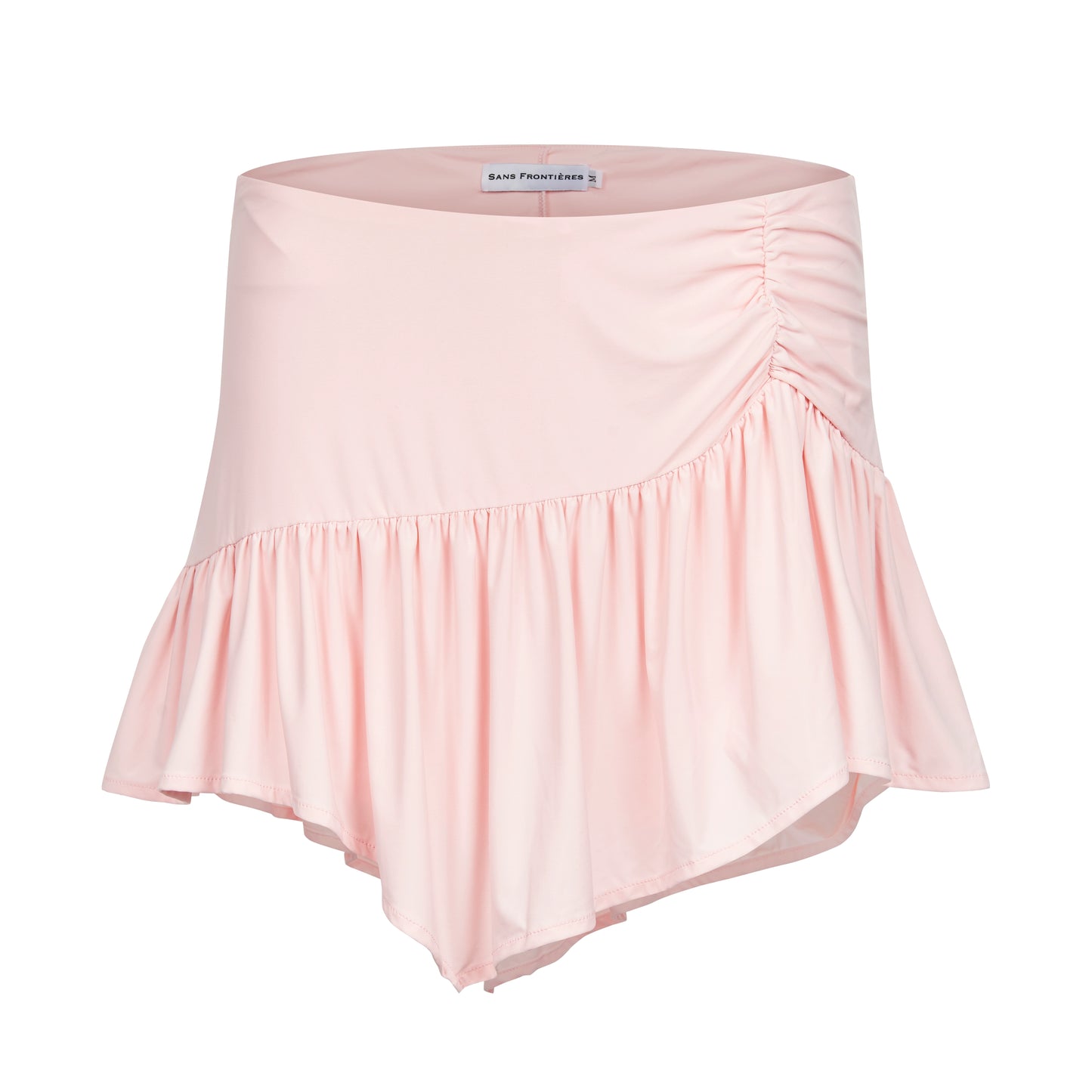 SansFrontieres「Barbie Pink Skirt」ピンクピンチプリーツアシンメトリースカート