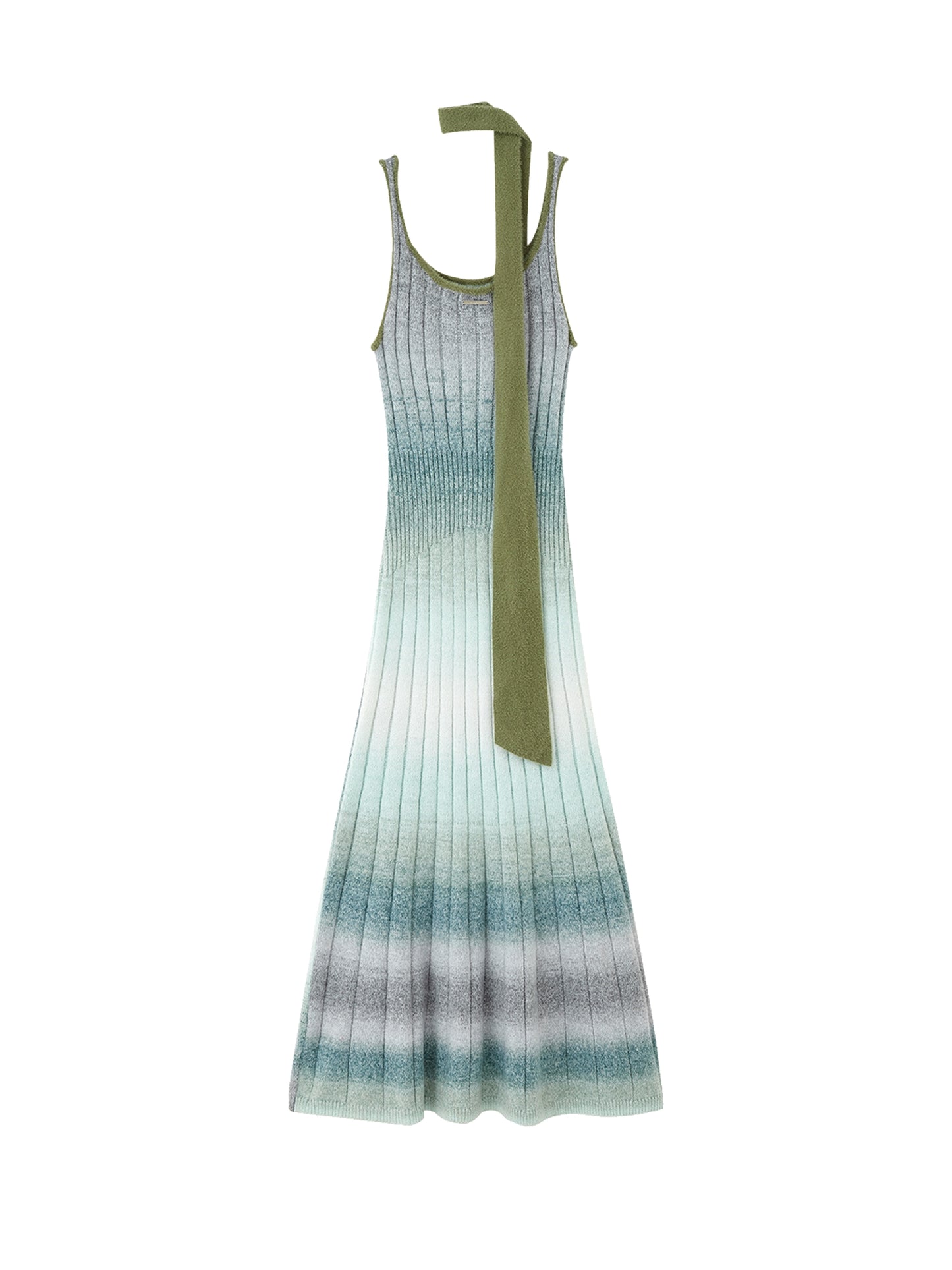 [スポット] OfAkiva「バイカルショア」グラデーションサスペンダーニットワンピースセット女性用ツーピースセット