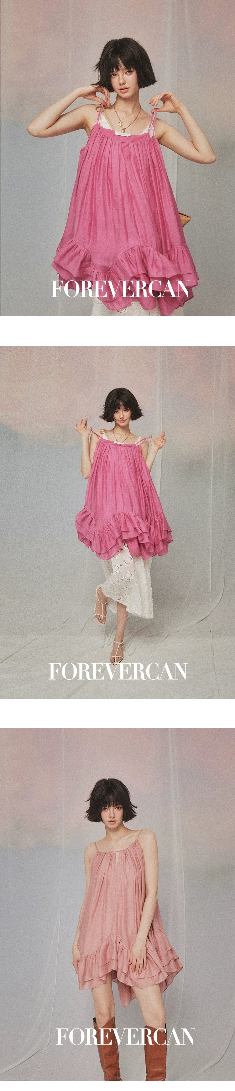 フォーエバーカン レディース 夏 2024 ニュー アフタヌーン アフタヌーン アフタヌーン シャナ フレンチ テンペラメント レディ スタイル スリップドレス