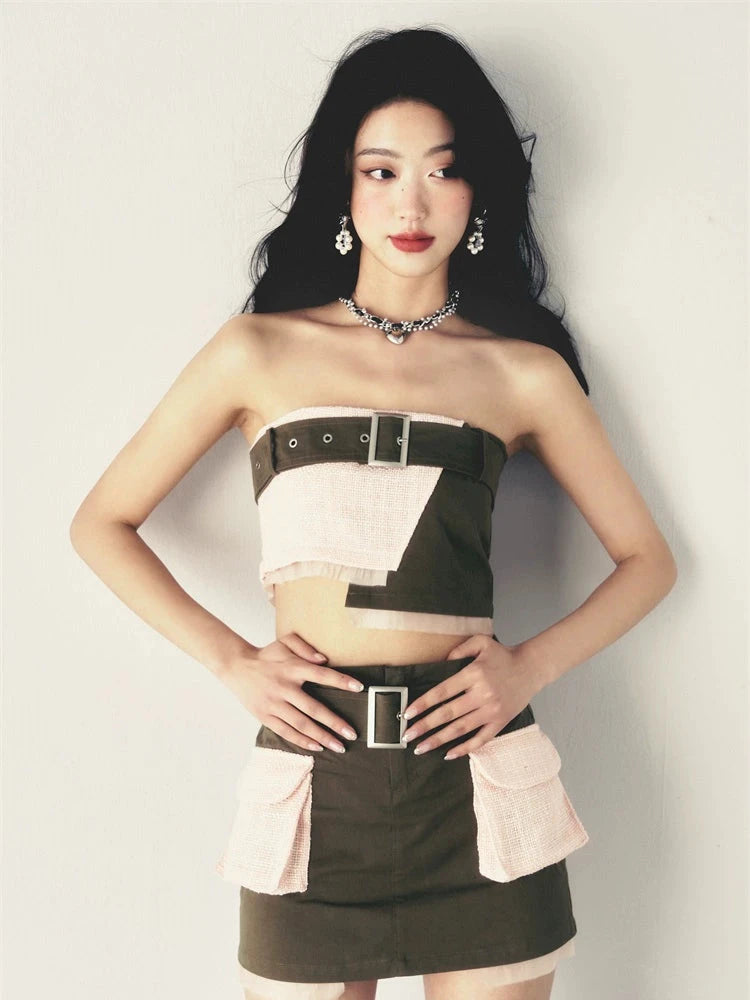 Splicing small fragrance tops