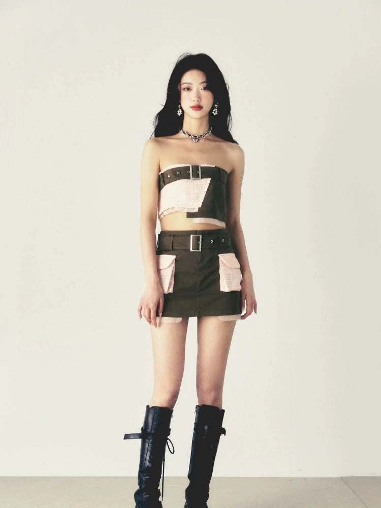 Splicing small fragrance tops