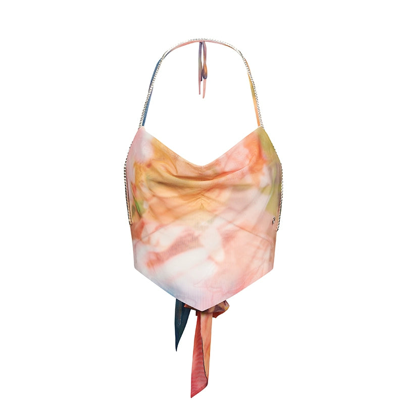 [同じ段落の江英栄] シアーラックPBザクロフラワーレースアップサマーキャミソールスカートセット