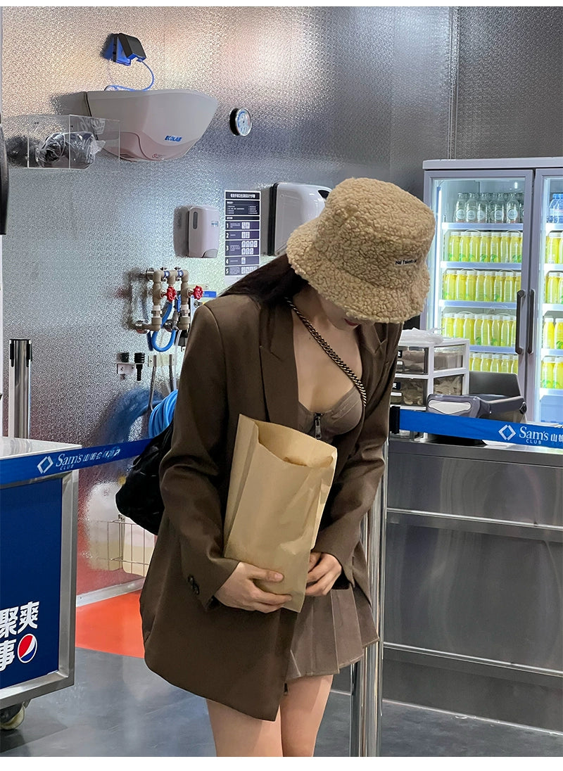 XiaoliチョコレートブラウニーAラインスリップドレス夏小さなホットガールセクシーな薄いショートスカート