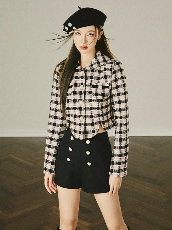Tweed Small Fragrance Suit Wool Short Skirt