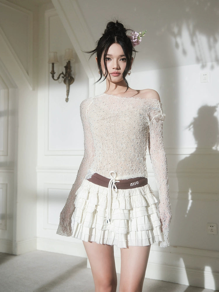 フォーエバーカンレディースサマー2024ニューレフトバンクバインプレミアムテンポラメント中空かぎ針編みレーストップ