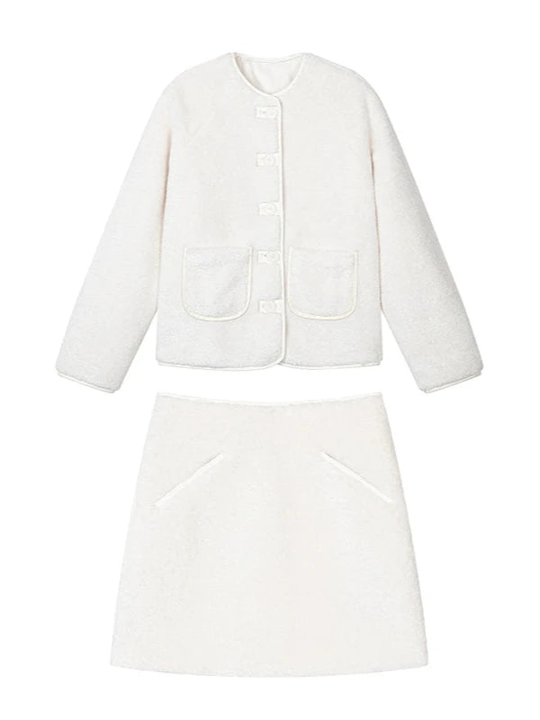 Skin edge fluffy street milk tops