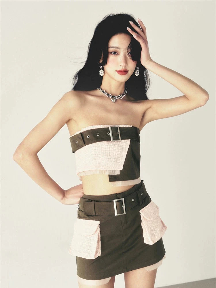 Splicing small fragrance tops